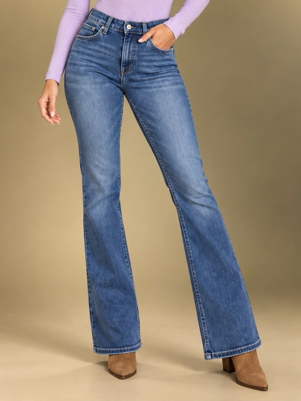 H&M &DENIM Women’s Bootcut Jeans 31/32 Medium Wash Mid Rise
